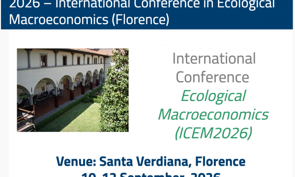 2026 &ndash; International Conference in Ecological Macroeconomics (Florence)